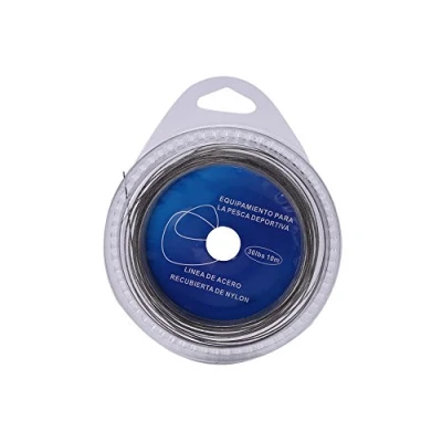 Image de Ligne de pêche fil d&#039;acier traçage inoxydable 10 mètres avec 12pcs douilles sertissages(30 lbs)