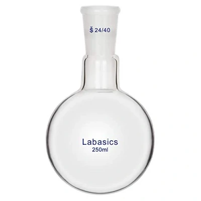 Image de Labasics Verre 250ml RBF Fond Rond Ballon à Col Simple, Single Neck Round Bottom Flask avec Joint Extérieur Standard 24/40