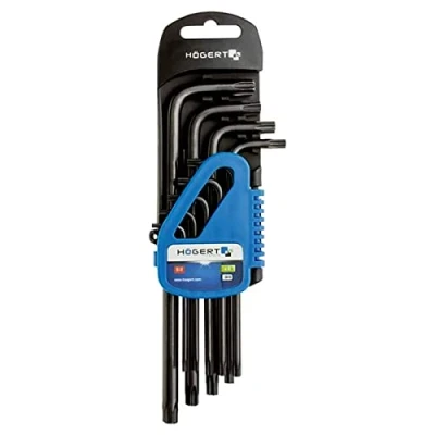 Image de Hogert Technik HT1W816 Ensemble de tournevis coudés T10, T20, T25, T27, T30, T40, T45, T50 9