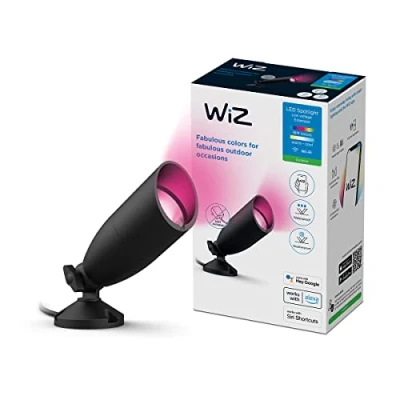 Image de WiZ, spot extérieur Wi Fi, couleur, IP67, fonctionne avec Alexa, Google Assistant et Apple HomeKit, noir, extension