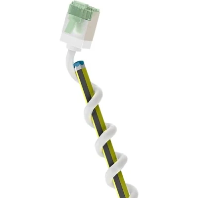 Image de goobay 74363 Câble patch CAT 8.1 slim/ultra flexible RJ45 U/FTP CU, OFC/Câble Ethernet LAN fin avec connecteurs courts / 40 Gbit/s, 2000 MHz LSZH, protection anti torsion Blanc 5 m
