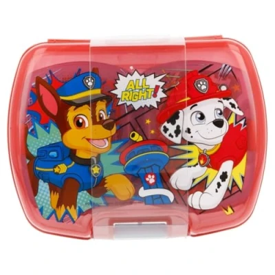 Image de ALMACENESADAN Sandwichera rectangulaire multicolore; produit en plastique réutilisable; sans BPA ; dimensions intérieures 16,5 x 11,5 5,5 cm (patrouille)