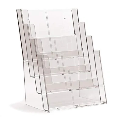 Image de taymar Porte brochures, brochures à 4 étages au format DIN A4 vertical, Support de présentation