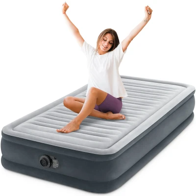 Image de Intex Twin Comfort Plush 67766ND Lit Gonflable en Fibre de Tech avec Matelas gonflé 99 x 191 33 cm