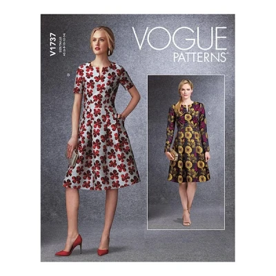 Image de Vogue Patterns V1737A5 Patrons de robes pour femme Blanc Taille A5