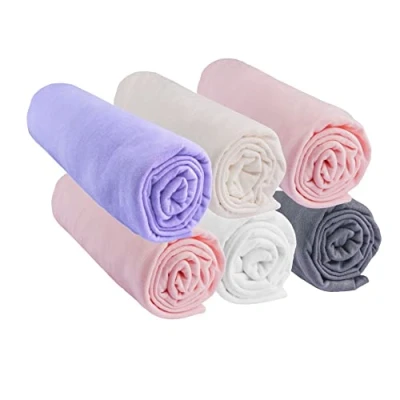 Image de Draps Housse Berceau Lit Bébé 100% Coton Jersey Multicouleur Extensible &amp; Respirant Sommeil sain Marque Easy dort Oeko Tex Qualité Fabriqué en Europe (Candy, 60x120)