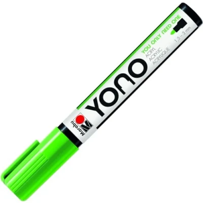 Image de Marabu 12400103061 YONO Marqueur Reseda 061 polyvalent acrylique avec pointe ogive japonaise, à base d&#039;eau, résistant la lumière et l&#039;eau pour presque tous les supports, 1,5 3 mm