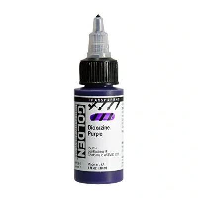 Image de Golden High Flow Acrylic 30ml (1oz) Bottles Transparent Dioxazine Purple