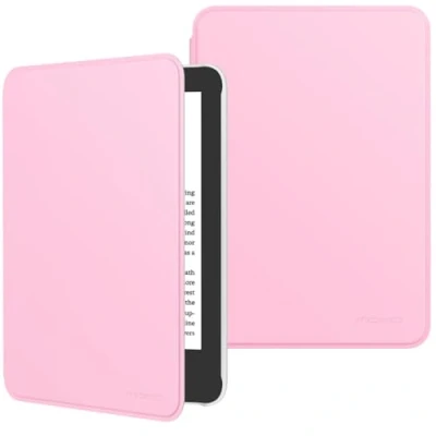 Image de MoKo Étui Compatible avec 6&quot; Kindle(11e Génération Modèle 2022) &amp; Version Internationale, Coque Légère Réveil/Sommeil Automatique pour Liseuse Kindle 2022 11e Gén, Bouquet Rose