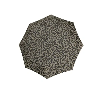 Image de reisenthel Umbrella Pocket duomatic Parapluie Taille Compact avec Ouverture et Fermeture Automatique, Cadre Sportif en Noir Acier Fibre de Verre, résistant au Vent, Baroque Taupe