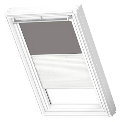 Image de VELUX Original Store Duo Occultant et Tamisant, Cadre Blanc, MK06, Gris