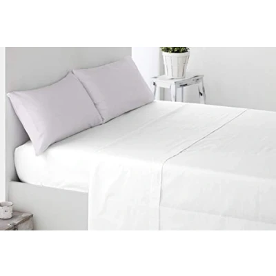 Image de Miracle Home Lot de 2 taies d&#039;oreiller douces et confortables en coton 50 % polyester Écru 150 cm