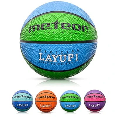 Image de meteor Ballon de Basket Ball Taille Enfant Jeune, idéal pour l&#039;entraînement et Le Plaisir Gonflables Basketball Mini avec Surface antidérapante Layup