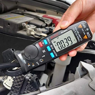 Image de Pince Multimètre Numérique Courant AC DC Tension True RMS Auto Range 6000 Comptes 100 A Mini Mètre Avec Température Capacité NCV Mesure LOZ Volts