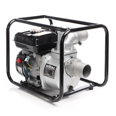Image de Wiltec Pompe d’essence pour eaux usées à eau de 4kW 48000l/h jardin Raccord 80mm (3&quot;)