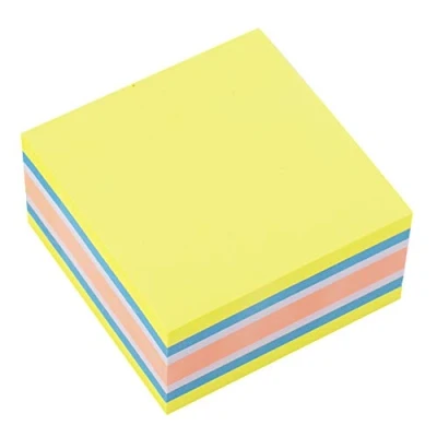 Image de D.RECT ​​, Notes Autocollantes, Ensemble de 1 Pièces, 75x75mm, Repositionnables, 1x400 un Bloc Feuilles, Fournitures Bureau, Couleur Mélange Néon, Mango 110626