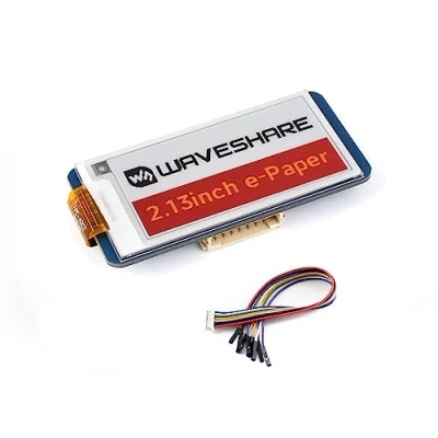 Image de 2.13 inch e Paper Display Hat (G) 250 x 122 Resolution 3.3 V/5 V Four Colour Ink Screen Module for Raspberry Pi 4B/3B+/3B/2B/Zero/Zero W/Zero WH, Jetson Nano,Arduino