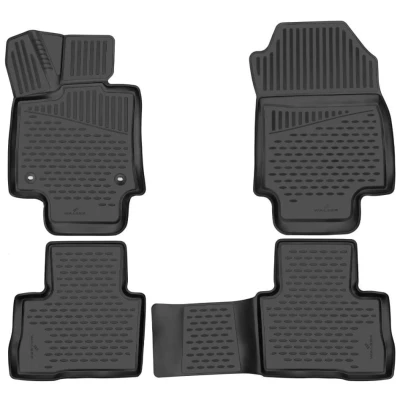 Image de WALSER XTR 75238 Ensemble de tapis sol Caoutchouc avant et arrière noir Sur mesure