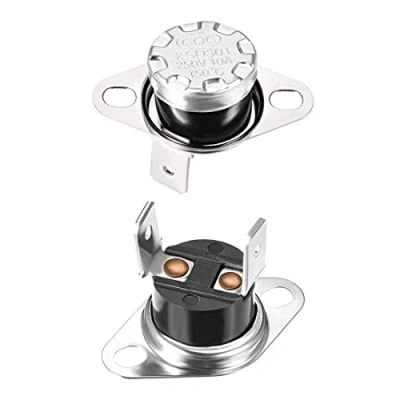 Image de KSD301 Thermostat 150 C 10A Normalement Fermé N.C Interrupteur De Contrôle Limite Disque Snap À Micro ondes Thermique Ton Argent 2 pcs