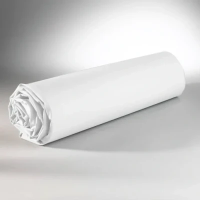 Image de Drap housse 140 x 190 cm 100% coton 57 fils / blanc