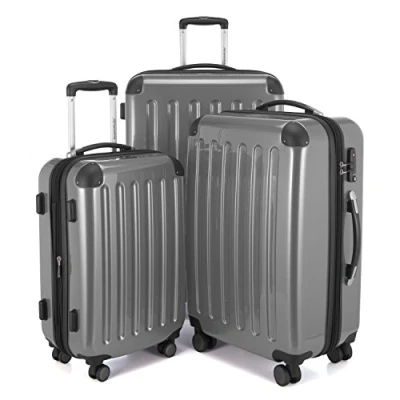 Image de HAUPTSTADTKOFFER Alex Ensemble de 3 Valises Rigides Argenté Brillant, TSA, (S, M &amp; L), 235 litres