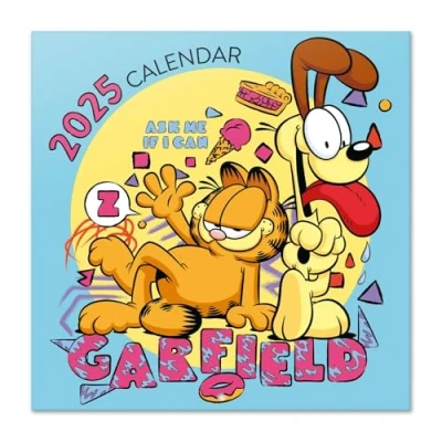 Image de Grupo Erik Calendrier Mural 2025 Garfield Mensuel 30x60cm De Janvier à Décembre