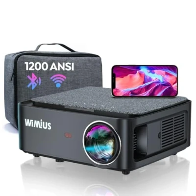 Image de Vidéoprojecteur WiFi Bluetooth Full HD 1080P, 30000 Lumens WiMiUS 5G Rétroprojecteur 4K Supporté Fonction Zoom avec Réglage 4D Projecteur Portable Home Cinéma pour PPT,iOS,Android,PS5
