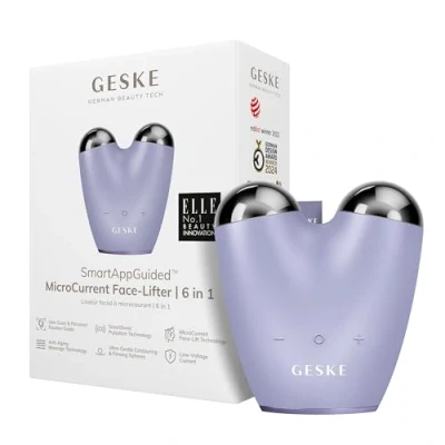 Image de GESKE SmartAppGuided™ MicroCurrent Face Lifter 6 in 1 Lifting facial Outils de soins la peau visage Appareil anti âge Micro courant contre les rides