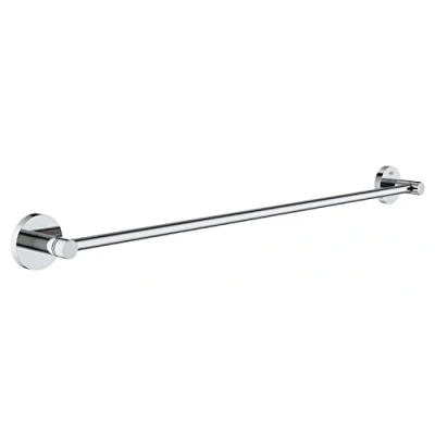Image de GROHE Start Barre Porte Serviettes pour Salle de Bain, 654 mm, Fixations Cachées, Métal, A Coller avec QuickGlue ou à Visser, Supersteel, 41178DC0