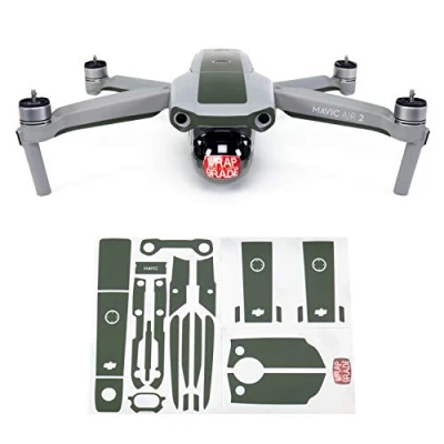 Image de Wrapgrade Skin Compatible avec DJI Mavic Air 2 Accent Color B (Army Green)