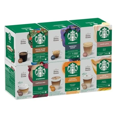 Image de STARBUCKS Pack Variété Mixed Cup by Nescafe Dolce Gusto, Capsules de Café 6 x 12 (72 Capsules) Exclusivité Amazon
