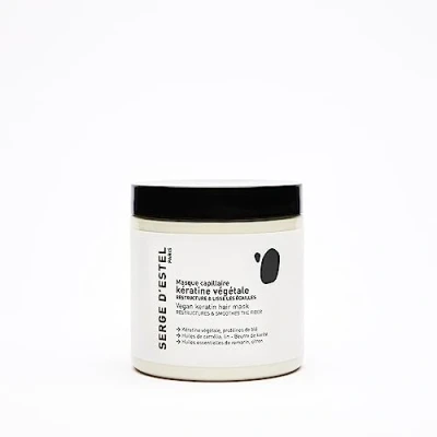 Image de SERGE D&#039;ESTEL Paris Masque Kératine Cheveux Lissés 250g Aide a Prolonger Le Lissage Brésilien Répare et Restructure La Fibre Capillaire Formule 100% Vegan Made in
