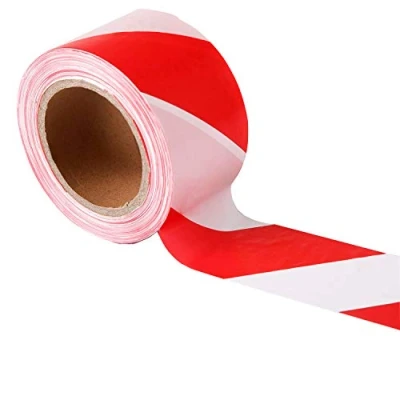 Image de TopSoon 70 mm x 200 m Rouge et Blanc Barrière Ruban de Signalisation Non adhésif