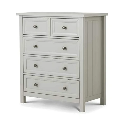 Image de Julian Bowen Commode avec 3 grands tiroirs et 2 petits Maine, gris tourterelle