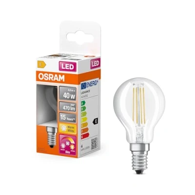 Image de OSRAM Lot de 4 x Ampoule LED Culot: E14 Blanc chaud dynamique 2200…2700 K 4,50 W équivalent à 40 clair SUPERSTAR CLASSIC P GLOWdim