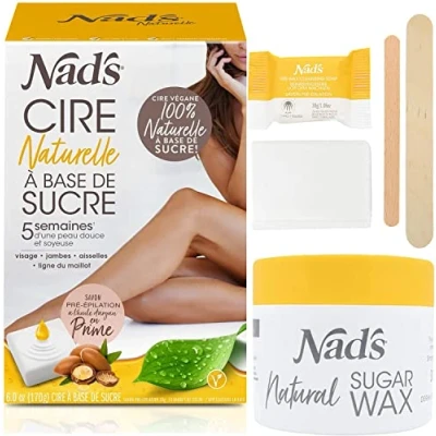 Image de Nad&#039;s Cire Naturelle À Base de Sucre, Sugaring d’épilation au Pate Sucre pour epilation, kit D&#039;épilation