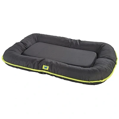 Image de Ferplast Panier Chien Coussin Grande Taille Tissu Anti Rayures Lavable à 30C.Matelas pour imperméable 120 x 80 13,5 cm.Noir