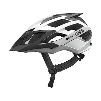 Image de ABUS Moventor Quin Casque VTT de vélo intelligent avec détection d’accidents et système d&#039;alarme SOS pour hommes femmes Blanc, taille M