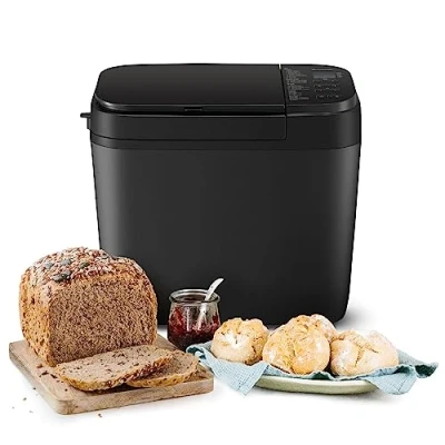 Image de Panasonic SD R2530 Machine à pain, avec 30 programmes de cuisson, des spéciaux, sans gluten, 3 tailles pain au choix, minuterie, noir