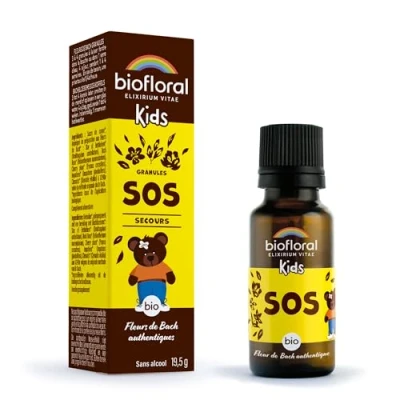 Image de BIOFLORAL KIDS SOS Secours BIO 470 Granules Soutien émotionnel Fleurs de Bach Authentiques Sans Alcool