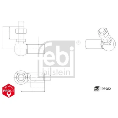 Image de FEBI BILSTEIN 195982 Boule, tringlerie de commande