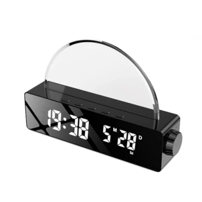 Image de HiCOZZIE Lampe de Lever Soleil, Réveil, Lumière Simulateur D&#039;Aube, Solaire Chevet, Lumières Changeantes Couleur pour Chambre à Coucher, Noir, Facile Utiliser