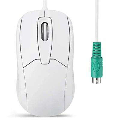 Image de perixx PERIMICE 209 P PS2 Souris Optique Filaire avec molette de défilement et 1000 DPI Blanc