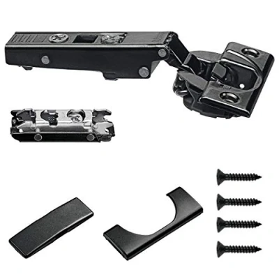 Image de Blum Onyx noir Soft Close Overlay Charnière 71b3550ob + plaque couvertures Vis,