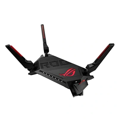 Image de ASUS ROG Rapture GT AX6000 Routeur de Jeu Extensible Double Bande WiFi 6, Ports 2,5 G, accélération à Trois Niveaux, Mode Mobile, Aura RVB, sécurité réseau sans abonnement,