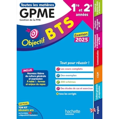 Image de Objectif BTS GPME (1re et 2e années) Toutes les matières, examen 2025 (Broché)