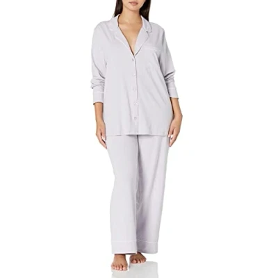 Image de Amazon Essentials Ensemble Pyjama avec Chemise à Manches Longues, en Coton et Textile Modal Femme, Lilas, 6XL Grande Taille