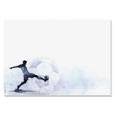 Image de SIGEL HO940 Sous main papier Football bleu clair/bleu moyen/noir A3 sans date neutre au niveau de la langue 30 feuilles certification FSC