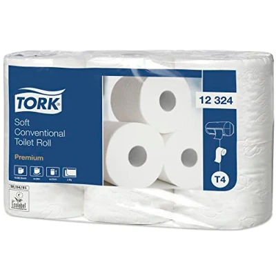 Image de SCA Tork 12324 zacht tradit ioneel Toilet Papier, Lot de 2 laags, T4 Premium (42)