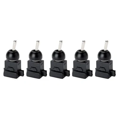Image de ORION LIGHTSTYLE Lot de 5 interrupteurs à bascule encastrables ON/OFF 250 V 1 pôle 2 (1) A LS Doré/argenté Lampe table Applique murale (noir)
